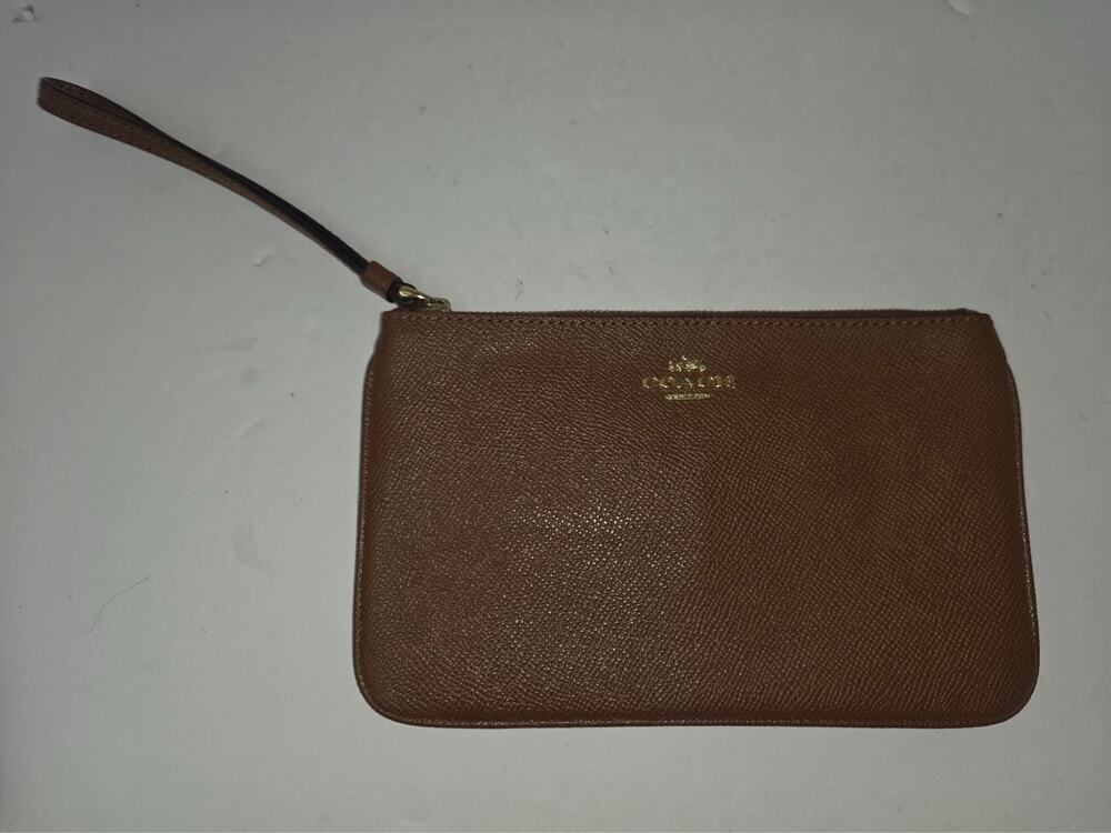 COACH Women's Small Corner Zip Wristlet Pouch Wallet Purse